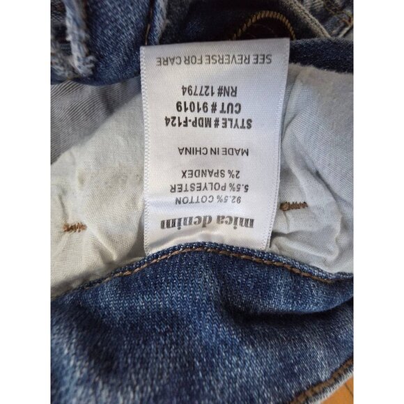 Mica Los Angeles Jeans Women's Straight Leg Raw Hem Pockets Blue Size 26 A001247 - Picture 7 of 11